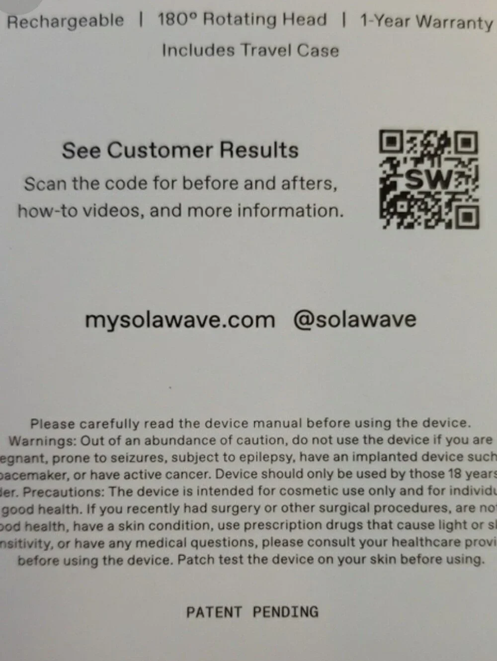 Solawave 4 in 1 Skincare Wand, Rose Gold. Never Used